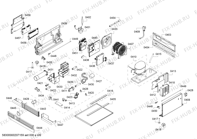 Схема №2 RF461304, Gaggenau с изображением Модуль управления, запрограммированный для холодильника Bosch 12022092