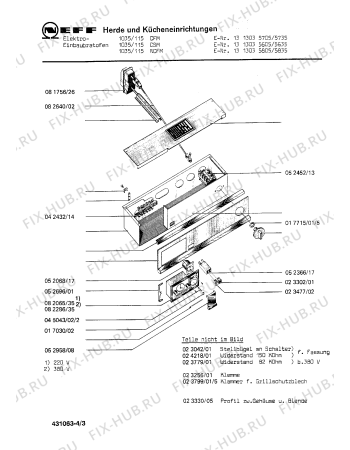 Схема №1 1313133033 1036/113HCS с изображением Скоба для духового шкафа Bosch 00052696