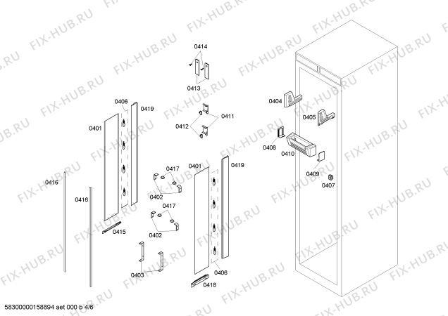 Схема №1 CIW24MIGL1 KWT 1611 SF с изображением Конденсатор для холодильной камеры Bosch 00742355