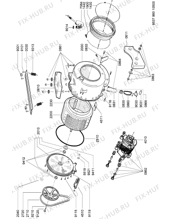 Схема №1 AWG 860-D CE с изображением Обшивка для стиральной машины Whirlpool 481246469201