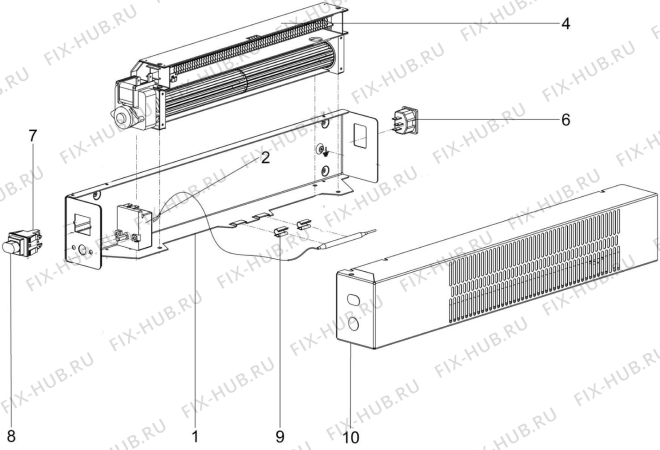 Взрыв-схема микроволновой печи Aeg KDK911422M - Схема узла Electrical equipment 268