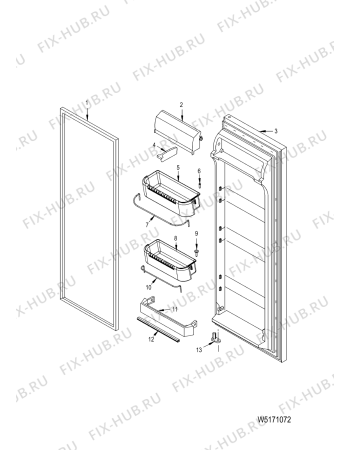 Схема №2 SC18FSSAX (F069458) с изображением Ящик (корзина) для холодильника Indesit C00277441