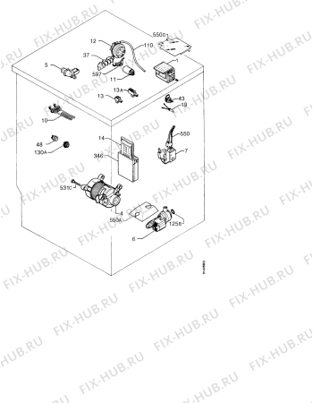 Взрыв-схема стиральной машины Zanussi FLS1072CH - Схема узла Electrical equipment