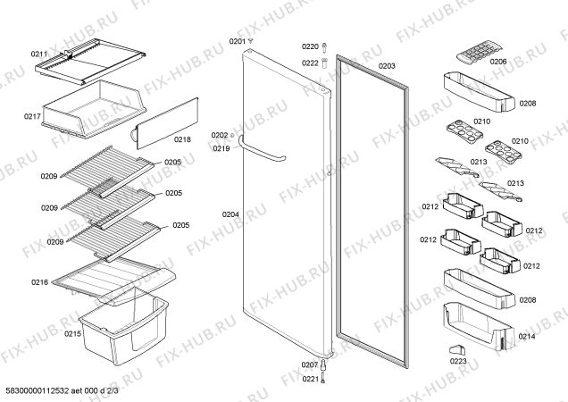 Схема №1 KSG345006J REFRIG.BOSCH 330L 127V BRANCO с изображением Панель управления для холодильника Bosch 00641725