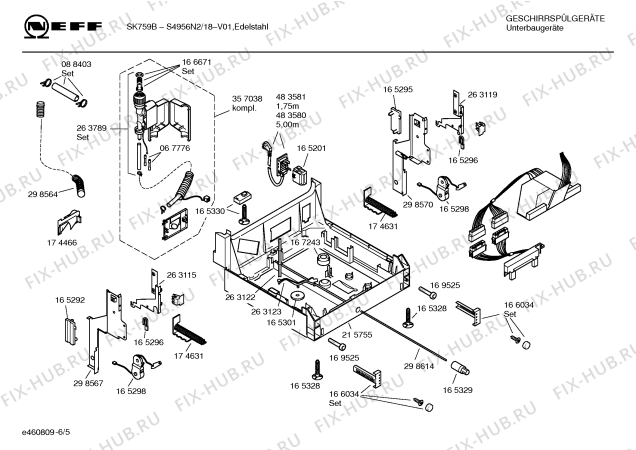 Схема №1 S4956N2 SK759B с изображением Инструкция по эксплуатации для посудомойки Bosch 00588576