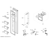 Схема №1 KAN60A15NE с изображением Дверь для холодильной камеры Bosch 00245499