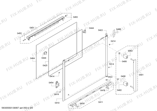 Схема №1 HB33LU540 с изображением Ручка двери для плиты (духовки) Siemens 00667869
