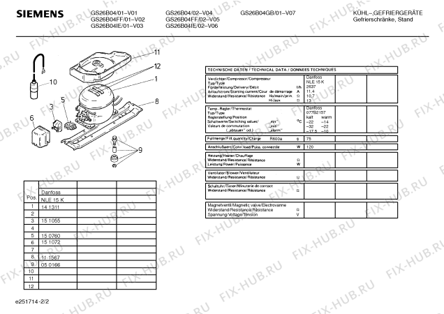 Взрыв-схема холодильника Siemens GS26B04GB - Схема узла 02