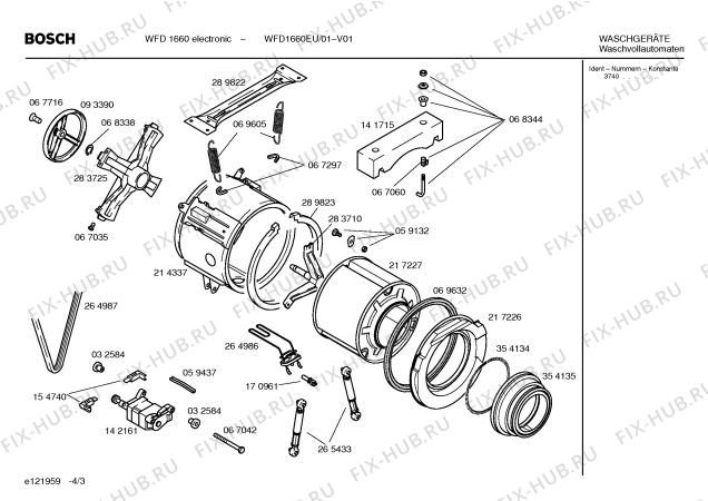 Схема №1 WFD1660EU WFD1660 electronic с изображением Инструкция по эксплуатации для стиралки Bosch 00529817