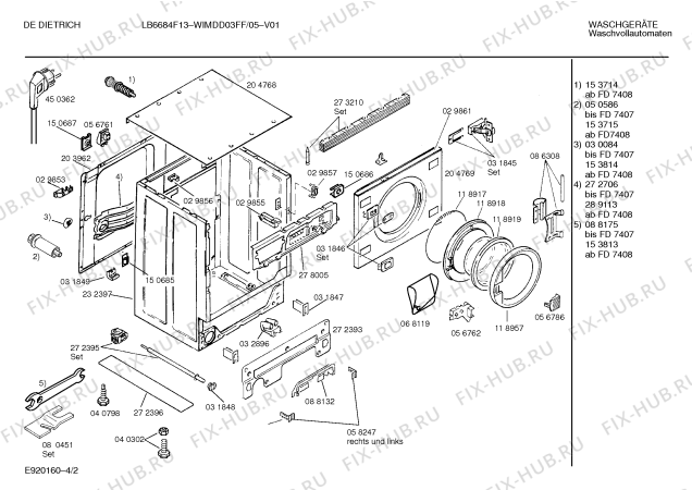 Схема №2 W4272G1 WI50 с изображением Индикатор для стиральной машины Bosch 00153312