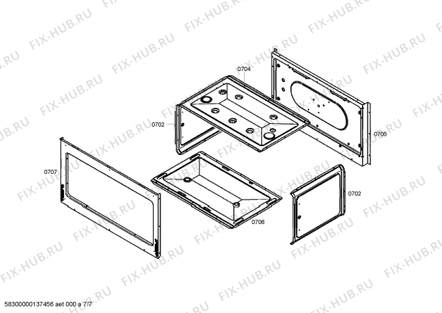Схема №1 HSG203GNE Bosch с изображением Переключатель для плиты (духовки) Bosch 00615655