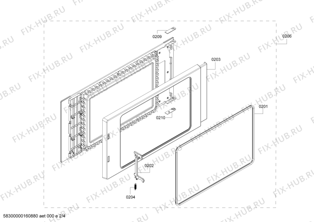 Схема №1 BM221110CN с изображением Дверь для плиты (духовки) Bosch 00770976
