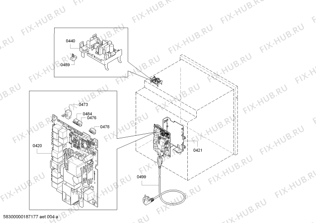 Схема №1 C28MT27N0B с изображением Панель управления для плиты (духовки) Bosch 11003680