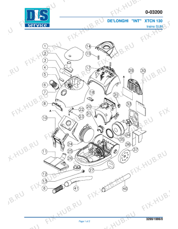 Схема №1 ASE 14 с изображением Моторчик для мини-пылесоса DELONGHI EM1378