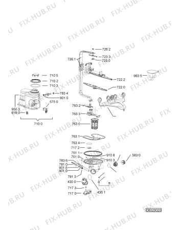 Схема №1 GSFM 5160 WS с изображением Панель для посудомойки Whirlpool 480140102893