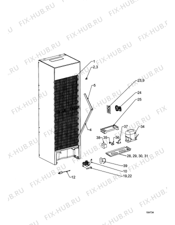 Взрыв-схема холодильника Electrolux IK255TRIO4LI - Схема узла Functional parts 267