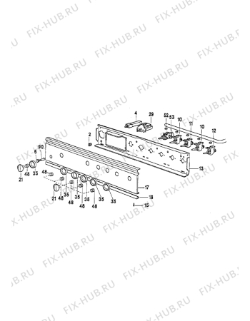 Взрыв-схема плиты (духовки) Electrolux EK6403/1 - Схема узла Command panel 037