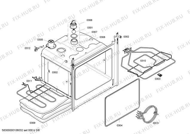 Схема №1 HEN330521 с изображением Ручка переключателя для плиты (духовки) Bosch 00423216