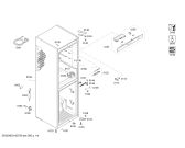 Схема №1 CK736EL31 с изображением Дверь морозильной камеры для холодильника Bosch 00715094