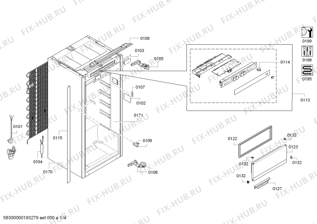 Схема №1 KIL42ED40 Bosch Edition 25 с изображением Модуль управления, запрограммированный для холодильника Bosch 11013960