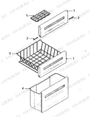 Взрыв-схема холодильника Quelle QF3E - Схема узла Furniture