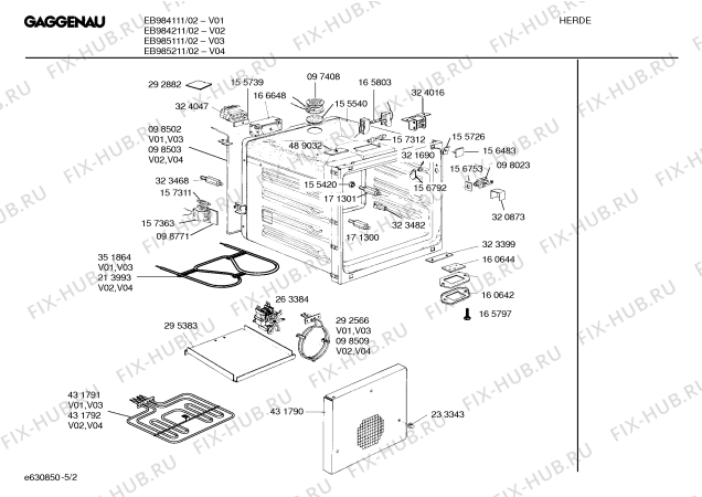 Схема №1 EB985111 с изображением Модуль управления для духового шкафа Bosch 00323971