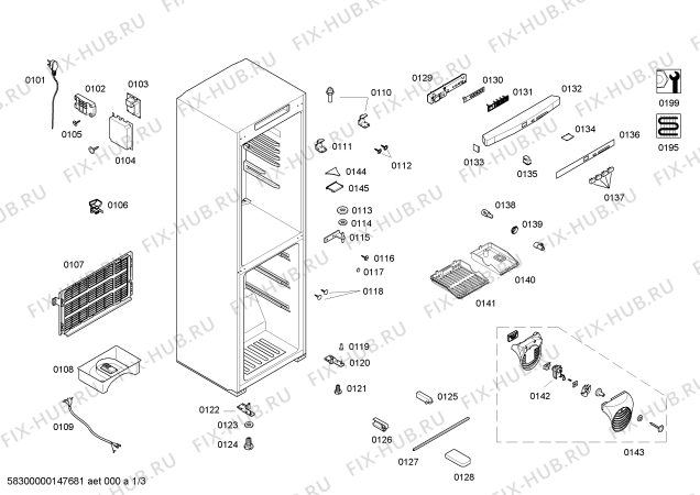 Схема №1 KK20V75RTI с изображением Дверь для холодильной камеры Siemens 00710033