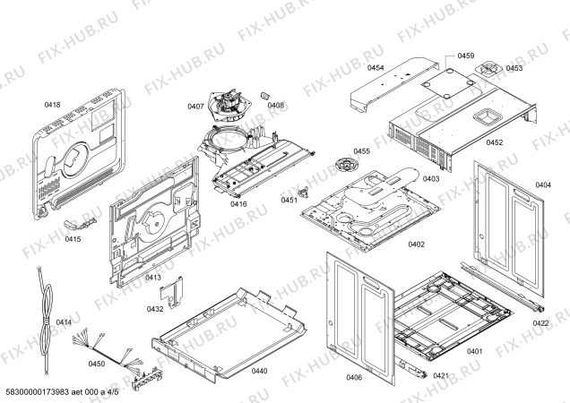 Схема №1 HBA64A260F с изображением Блок подключения для духового шкафа Bosch 00619834
