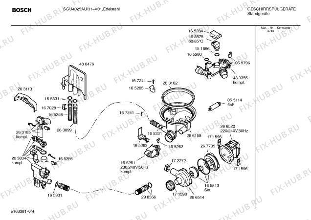 Схема №1 SGI4015 с изображением Передняя панель для посудомойки Bosch 00362733