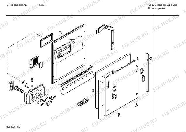 Взрыв-схема посудомоечной машины Kueppersbusch SGIKBA1 IG634.1 - Схема узла 02