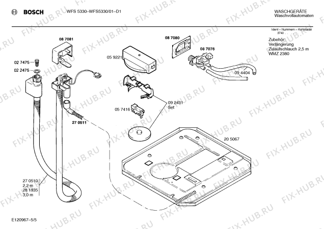 Взрыв-схема стиральной машины Bosch WFS5330 - Схема узла 05