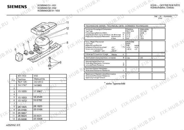 Схема №1 KI30M40 с изображением Дверь для холодильной камеры Siemens 00235799