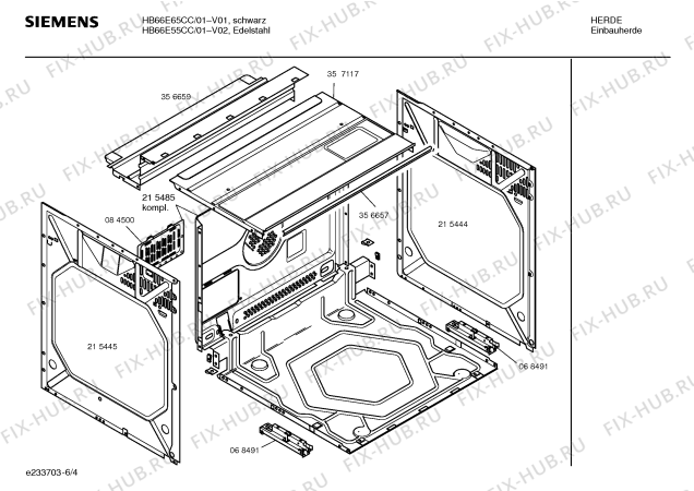 Взрыв-схема плиты (духовки) Siemens HB66E55CC - Схема узла 04