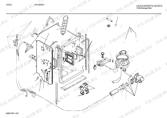 Схема №1 SPVATA1 с изображением Передняя панель для посудомоечной машины Bosch 00350186