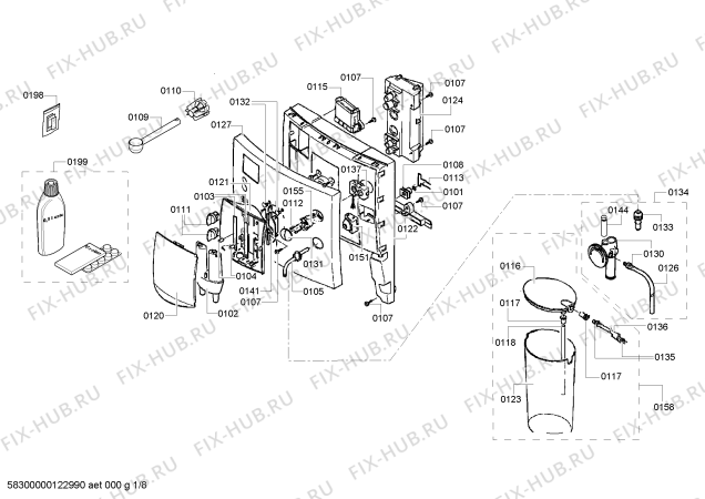 Схема №2 TK69009GB Surpresso S75 с изображением Канистра для электрокофеварки Siemens 00643207