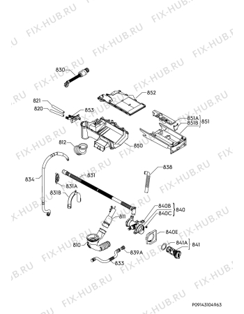 Взрыв-схема стиральной машины Aeg L8FEI7480 - Схема узла Hydraulic System 272