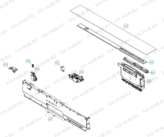 Взрыв-схема посудомоечной машины Gorenje Kitchen Aid KDFX 7015 IT   -Titan FI Soft (340675, DW70.3) - Схема узла 06