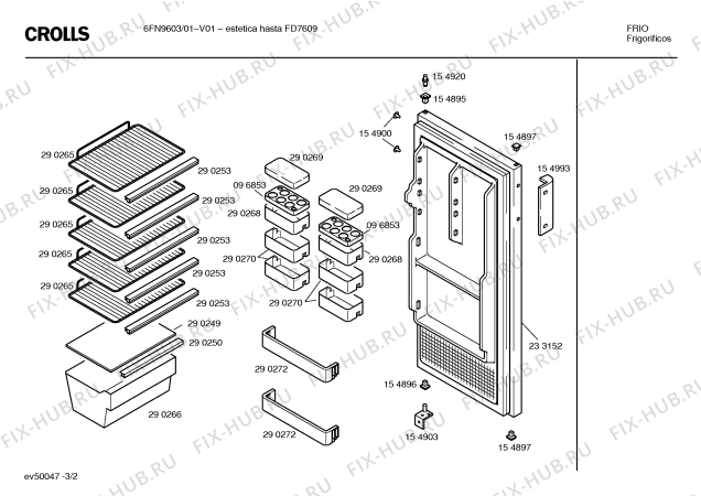 Схема №1 4FN318E с изображением Инструкция по эксплуатации для холодильной камеры Bosch 00518155