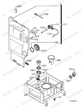 Взрыв-схема посудомоечной машины Rex RT4 - Схема узла Water softener 066