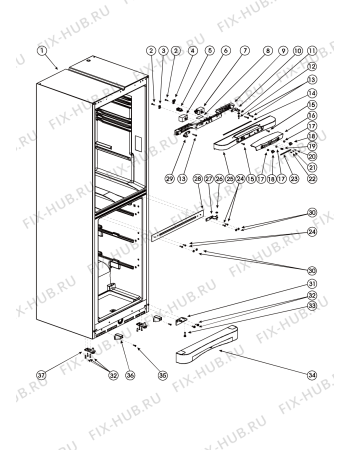 Схема №1 C236GX (F035437) с изображением Всякое для холодильной камеры Indesit C00853184