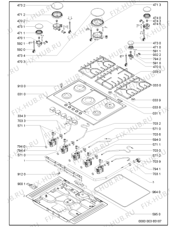 Схема №1 AKT 705 IX с изображением Втулка для плиты (духовки) Whirlpool 481244039823