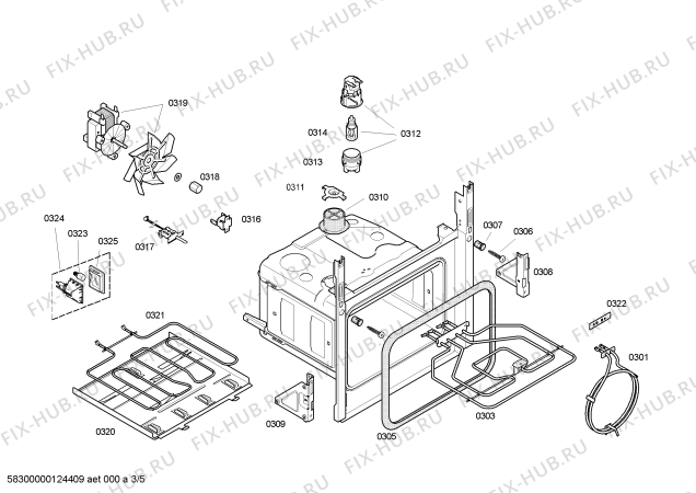 Схема №1 4HT419X с изображением Уплотнитель для плиты (духовки) Bosch 00428060
