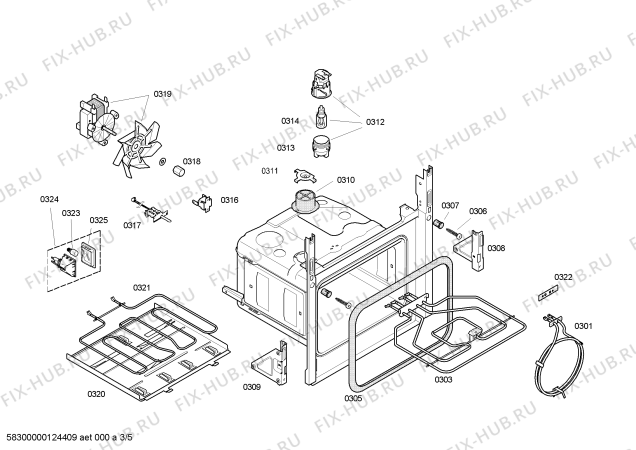 Схема №1 4HT419X с изображением Стекло часов для духового шкафа Bosch 00428061