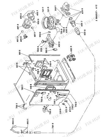 Схема №1 ADG 952/1 X с изображением Всякое для электропосудомоечной машины Whirlpool 481940118478
