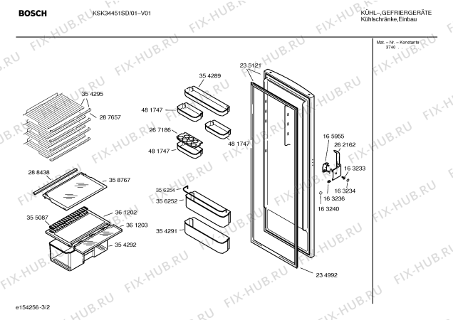 Взрыв-схема холодильника Bosch KSK34451SD - Схема узла 02