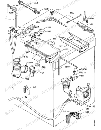 Взрыв-схема стиральной машины Elektro Helios KT233-5 - Схема узла Hydraulic System 272