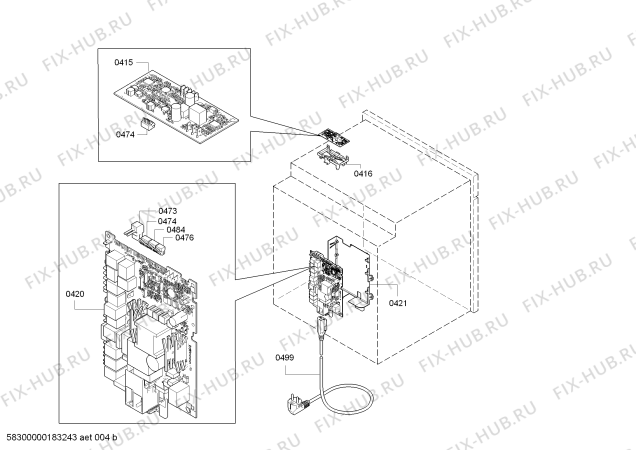 Взрыв-схема плиты (духовки) Bosch HBG856XB6 - Схема узла 04