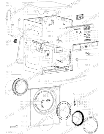 Схема №1 AWO/C M8123 с изображением Декоративная панель для стиралки Whirlpool 481010664512