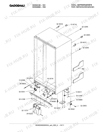 Схема №1 SK532162 с изображением Кронштейн для холодильника Bosch 00162173