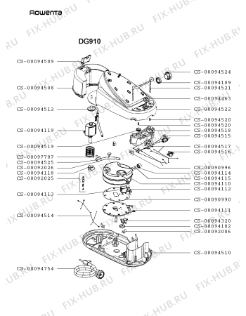 Схема №1 DG560 с изображением Ручка Rowenta RS-DG0124